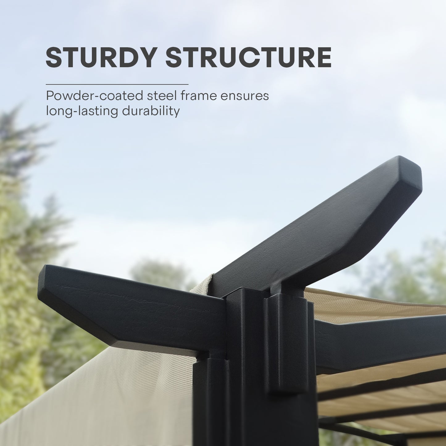 Cloud Mountain 10 x 8 FT Pergola, Beige