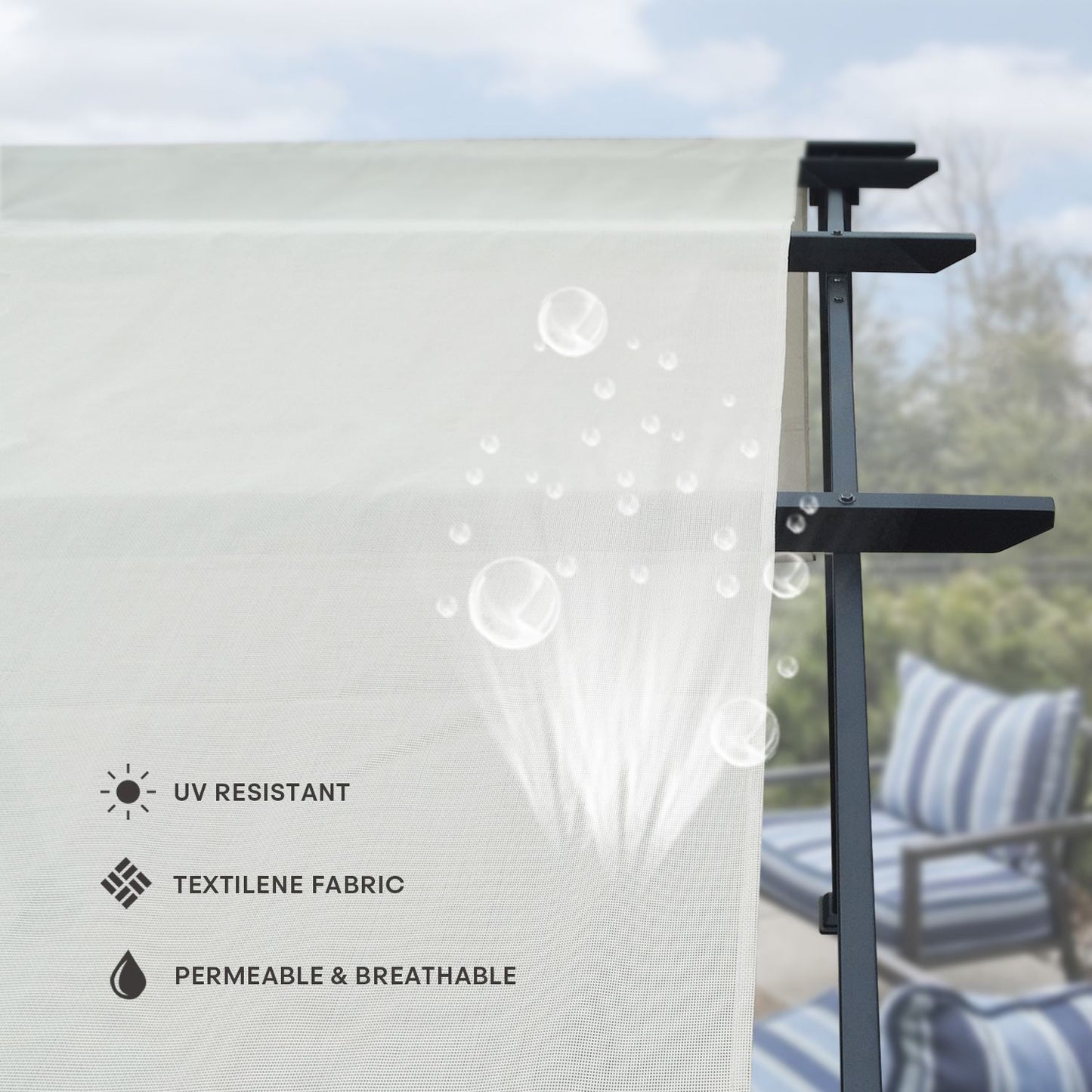 Cloud Mountain 10 x 8 FT Pergola, Beige