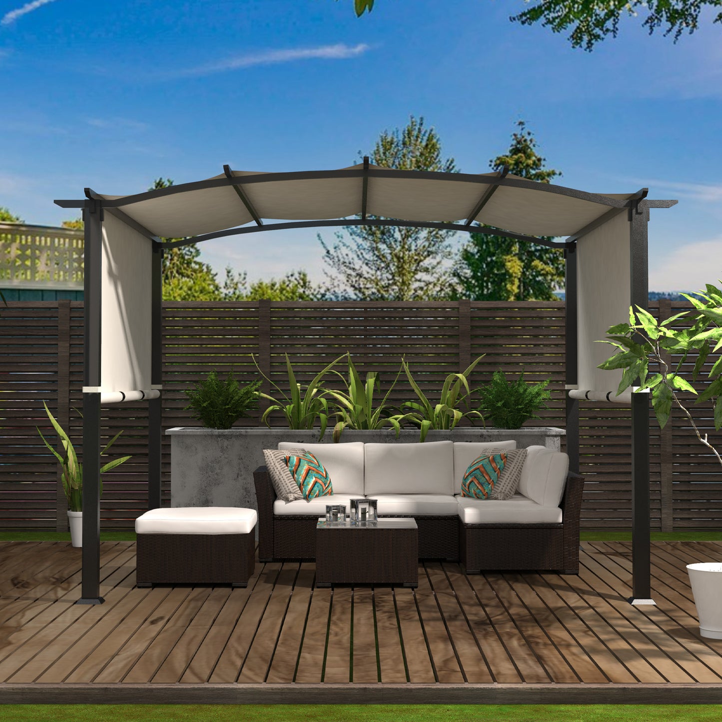 Cloud Mountain 10 x 8 FT Pergola, Beige