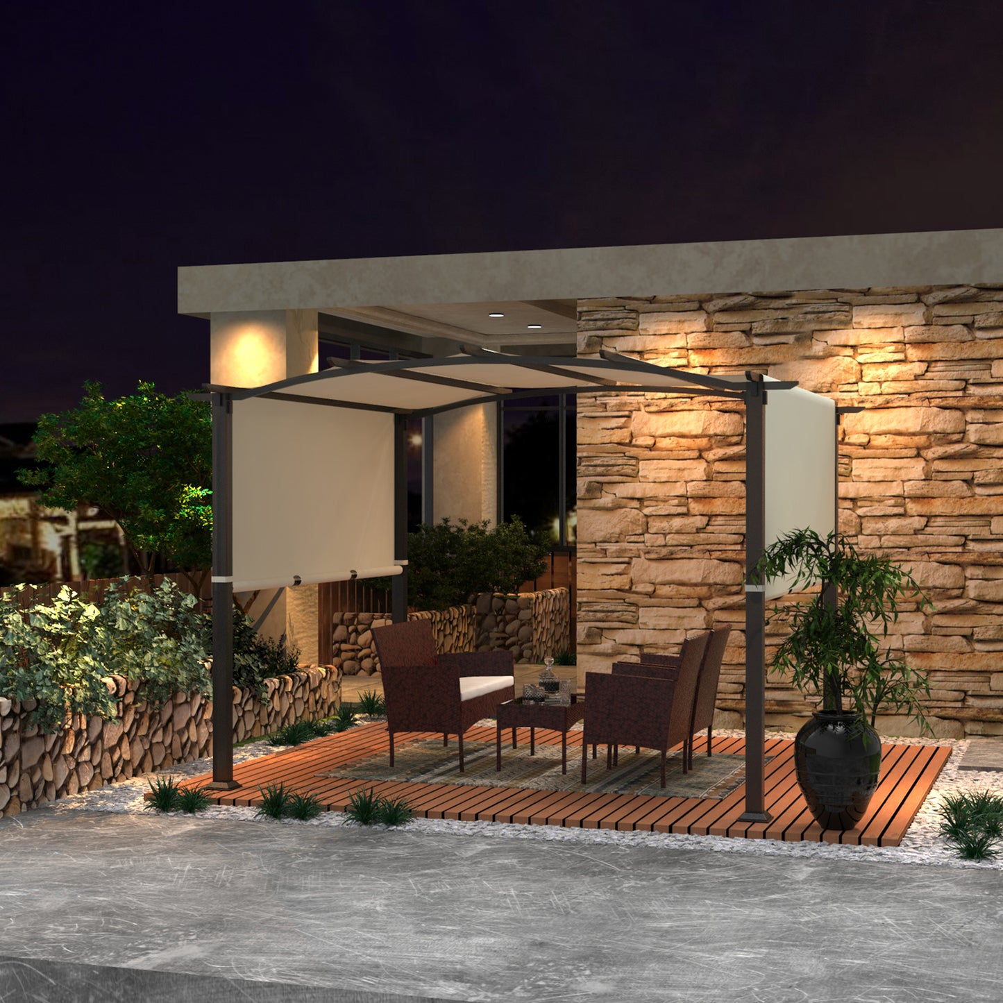 Cloud Mountain 10 x 8 FT Pergola, Beige